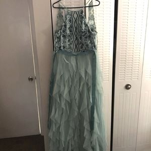 TeezeMe Turquoise/Aqua Embroidery Dress
